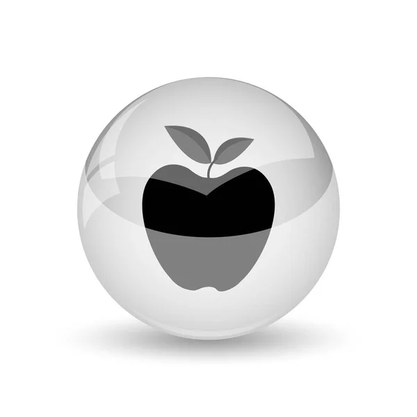 Значок Яблока Кнопка Интернет Белом Фоне — стоковое фото
