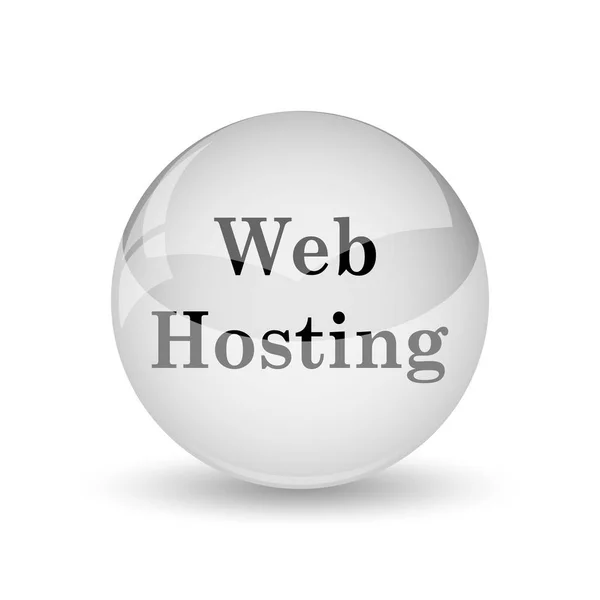 Web Hosting Εικονίδιο Κουμπί Internet Στο Λευκό Backgroun — Φωτογραφία Αρχείου