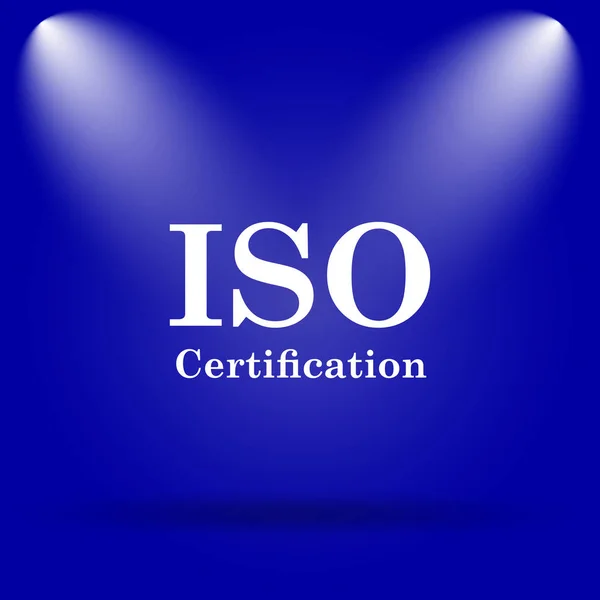 Ícone de certificação iso — Fotografia de Stock