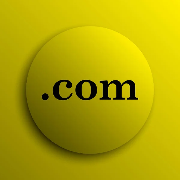 Icône Com Bouton Internet Jaune — Photo