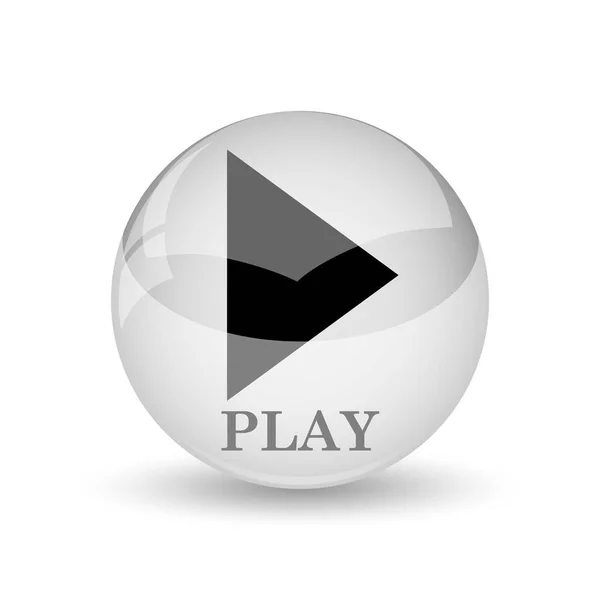 Oyun Simgesi Beyaz Adam Internet Düğmesini — Stok fotoğraf