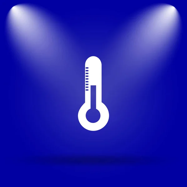 Thermometer Symbol Flaches Symbol Auf Blauem Hintergrund — Stockfoto