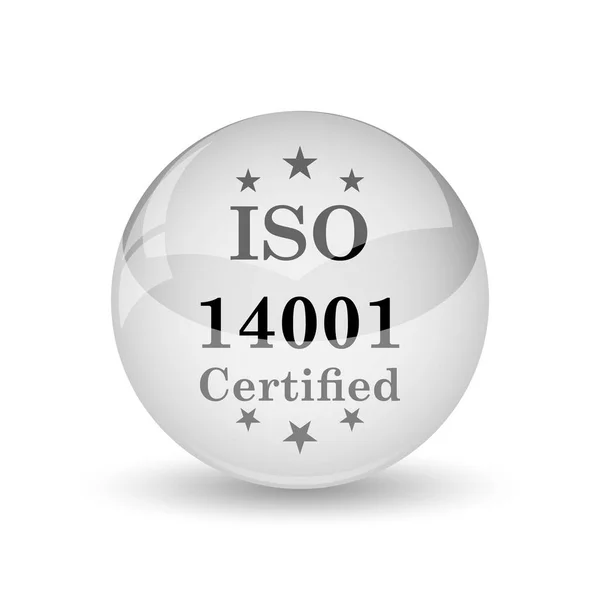 Iso14001 Pictogram Internet Knop Witte Pagina — Stockfoto