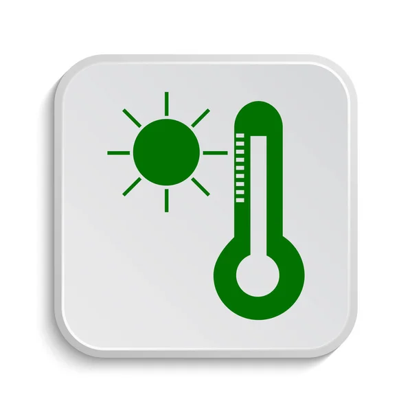 Zon en thermometer pictogram — Stockfoto