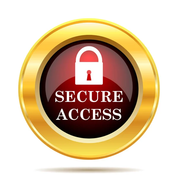 Иконка Защищенного Доступа Кнопка Интернет Белом Фоне — стоковое фото