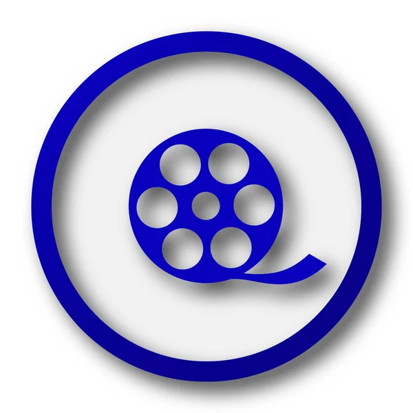 Videosymbol Blauer Internet Knopf Auf Weißem Hintergrund — Stockfoto