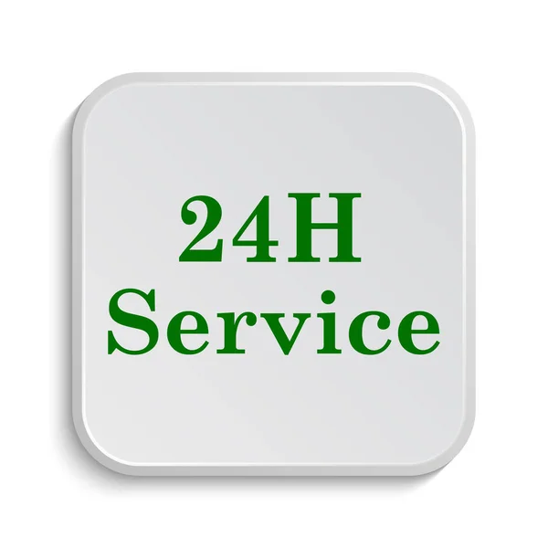 24H Service Ikone Internet Taste Auf Weißem Hintergrund — Stockfoto
