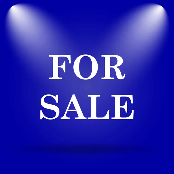 Verkaufen Flaches Symbol Auf Blauem Hintergrund — Stockfoto