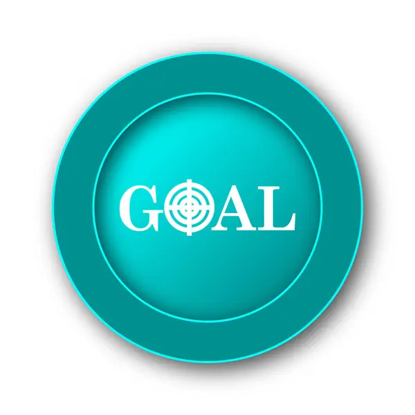 Goal Icon Internet Button White Backgroun — Stock Photo, Image