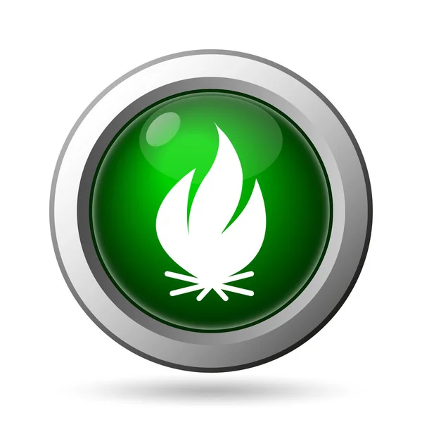 Fire Icon Internet Button White Backgroun — Stock Photo, Image