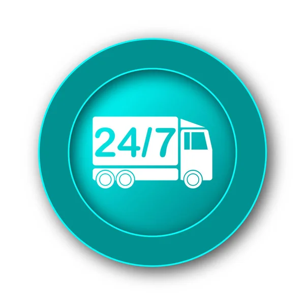 24 7 delivery truck icon — Stock Photo, Image