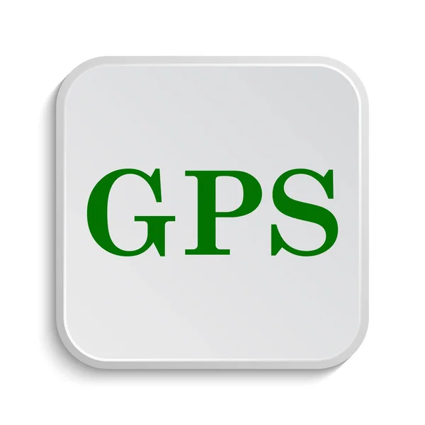 Gps Ikonen Internet Knappen Vit Bakgrund — Stockfoto