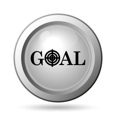 Hedef simgesi. Beyaz arka plan üzerinde Internet düğmesi