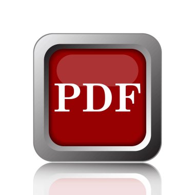 PDF simgesi. Beyaz adam Internet düğmesini
