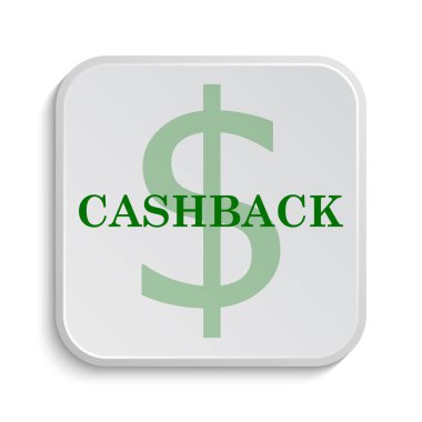 Cashback simgesi. Beyaz arka plan üzerinde Internet düğmesi
