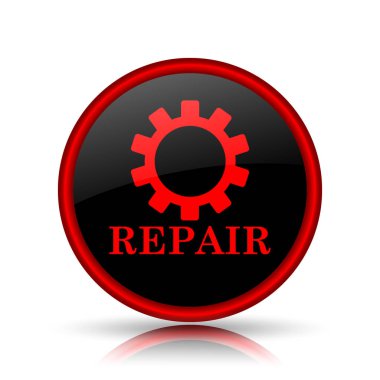 Onarım simgesi. Beyaz arka plan üzerinde Internet düğmesi