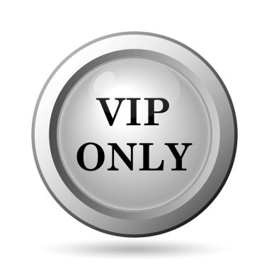 VIP sadece kutsal kişilerin resmi. Beyaz arka plan üzerinde Internet düğmesi