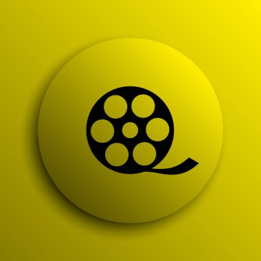 Video simgesi. Sarı Internet düğmesi