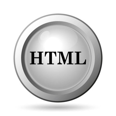 HTML simgesi. Beyaz arka plan üzerinde Internet düğmesi
