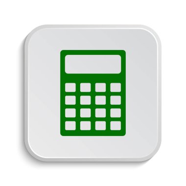 Hesap makinesi simge. Beyaz arka plan üzerinde Internet düğmesi