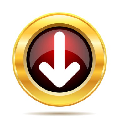 Ok simgesi. Beyaz arka plan üzerinde Internet düğmesi