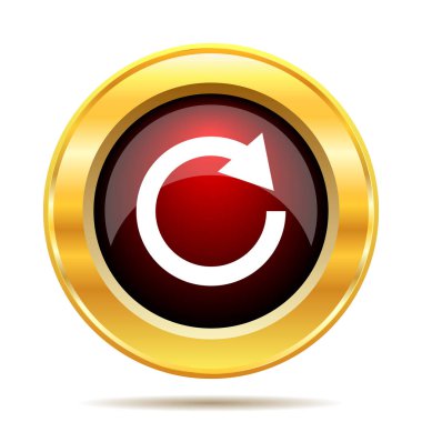 Bir ok simgesi yeniden yükleyin. Beyaz arka plan üzerinde Internet düğmesi