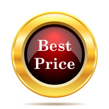 En iyi fiyat simgesi. Beyaz arka plan üzerinde Internet düğmesi