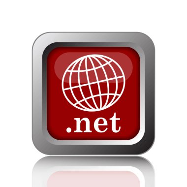 .NET simgesi. Beyaz adam Internet düğmesini
