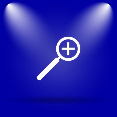 Kutsal kişilerin resmi içinde yakınlaştırır. Mavi arka plan üzerinde düz simgesi