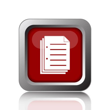 Belge simgesi. Beyaz adam Internet düğmesini