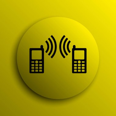 İletişim simgesi. Sarı Internet düğmesi