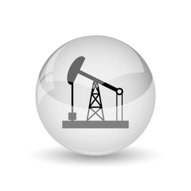 Petrol pompa simgesi. Beyaz adam Internet düğmesini