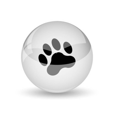 Pençe yazdırma simgesi. Beyaz adam Internet düğmesini