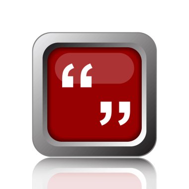 Tırnak işareti simgesi. Beyaz adam Internet düğmesini