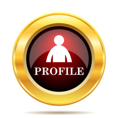 Profil simgesi. Beyaz arka plan üzerinde Internet düğmesi