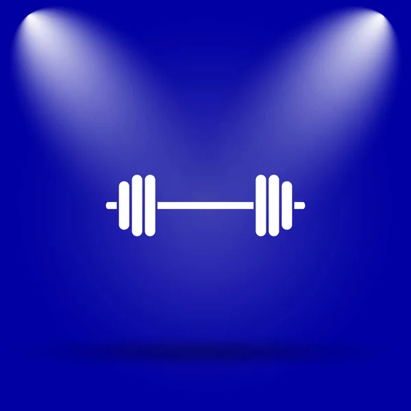 Значок Тяжелой Атлетики Плоская Иконка Синем Фоне — стоковое фото