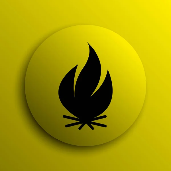 Fire icon. Yellow internet button
