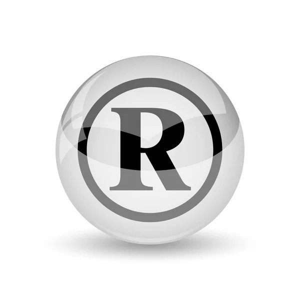 Registered Mark Icon Internet Button White Backgroun — Stock Photo, Image