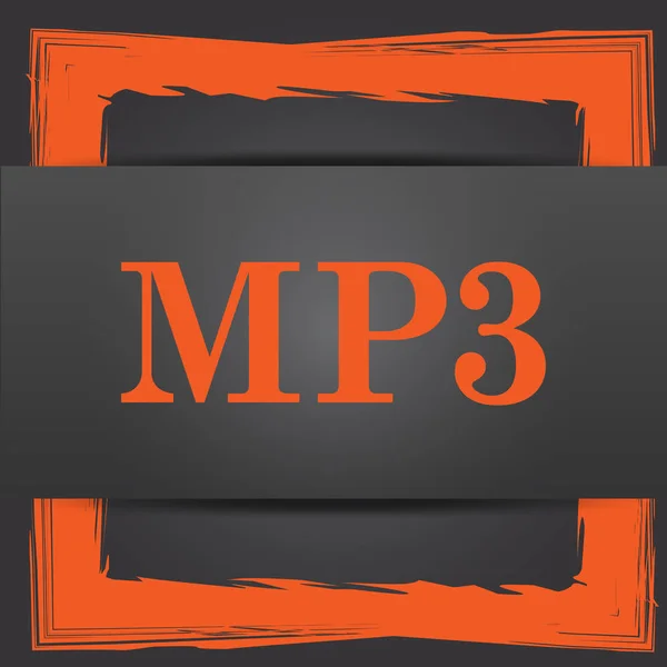 Mp3 Icon Internet Button Grey Background — Stock Photo, Image