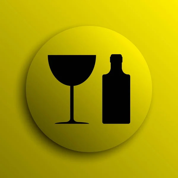 Бутылка и стеклянная икона — стоковое фото
