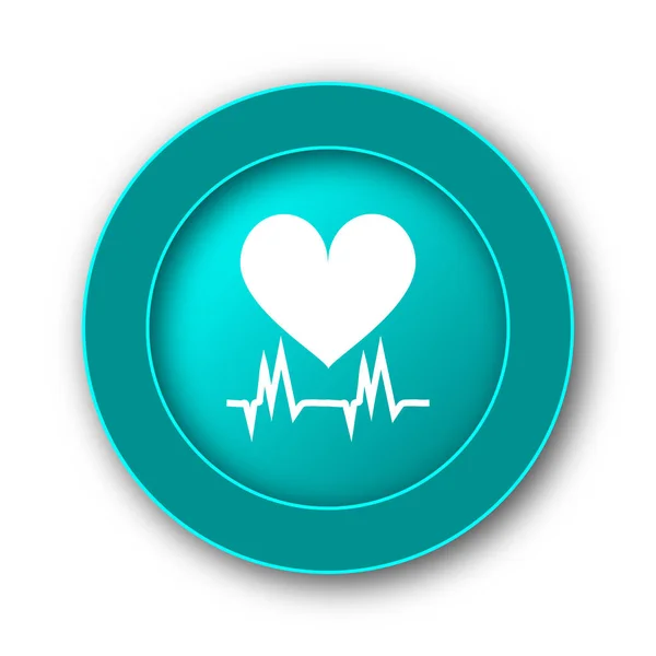 Heart Icon Internet Button White Backgroun — Stock Photo, Image