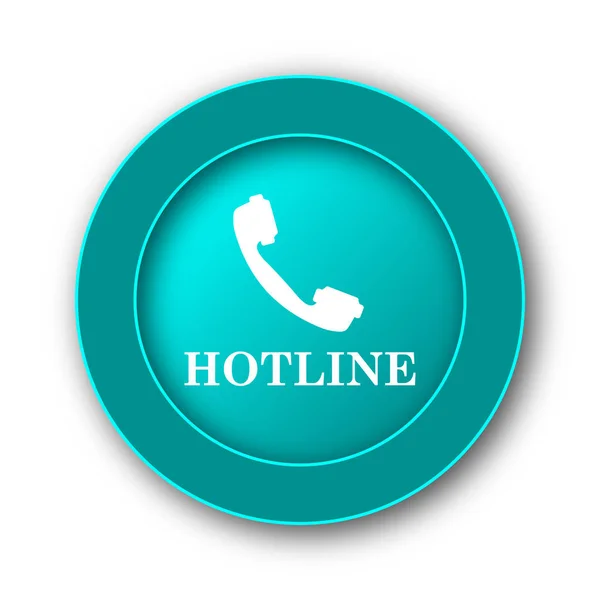 Hotline Icon Internet Button White Backgroun — Stock Photo, Image