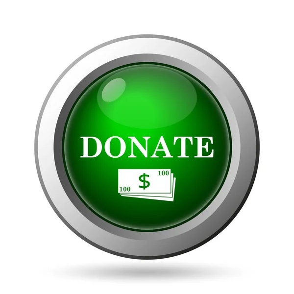 Donar Icono Botón Internet Sobre Fondo Blanco — Foto de Stock