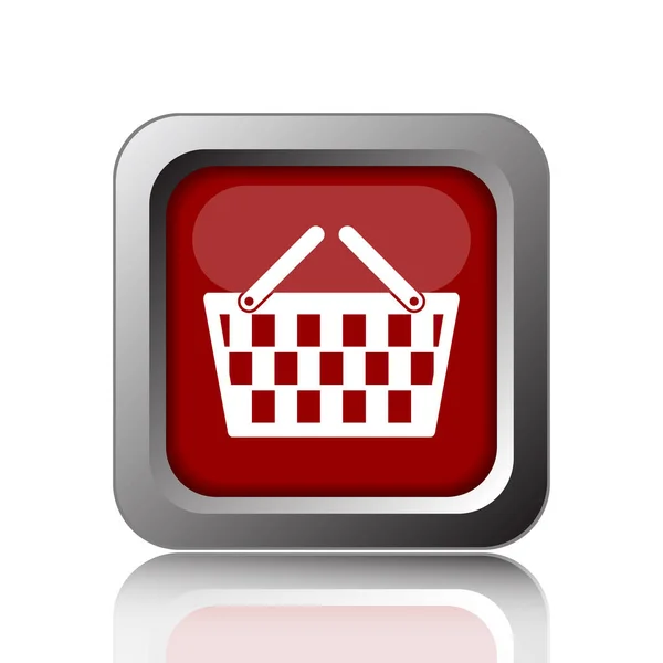 Shopping Basket Icon Internet Button White Backgroun — Stock Photo, Image