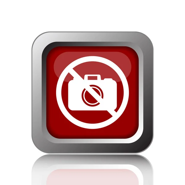 Forbidden Camera Icon Internet Button White Backgroun — Stock Photo, Image