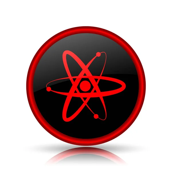 原子のアイコン 白い背景の上のインター ネット ボタン — ストック写真