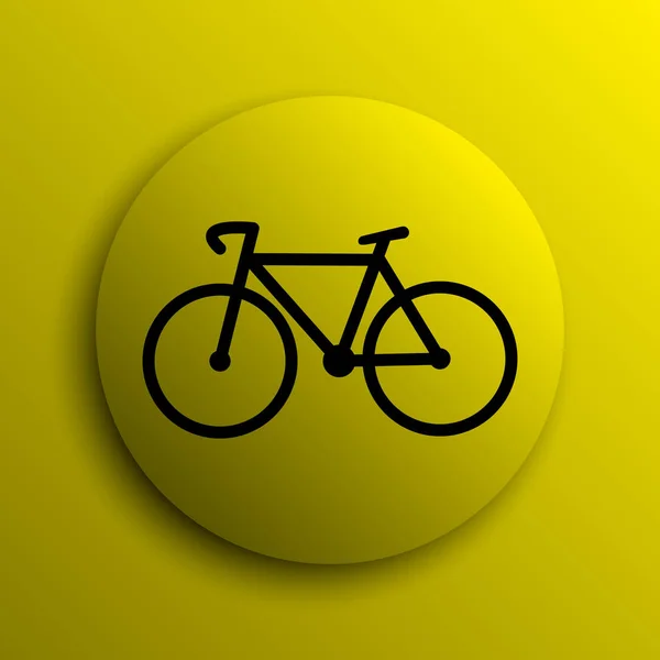 Значок Велосипеда Желтая Кнопка — стоковое фото