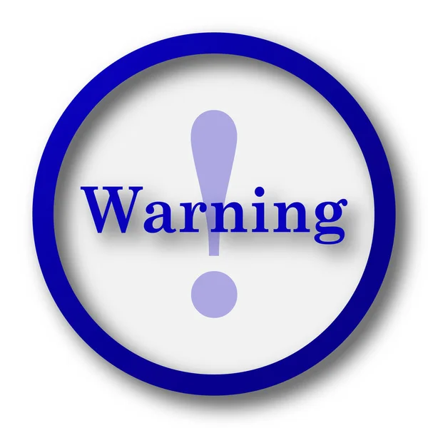 Uyarı Simgesi Beyaz Zemin Üzerine Mavi Internet Düğme — Stok fotoğraf