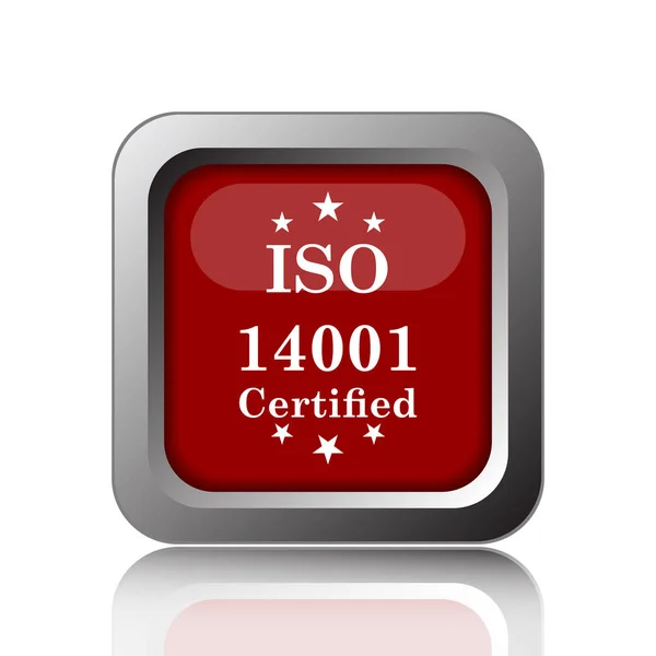 Icona Iso14001 Pulsante Internet Sul Backgroun Bianco — Foto Stock