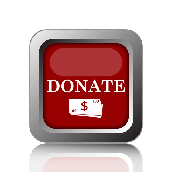 Donate Icon Internet Button White Backgroun — Stock Photo, Image